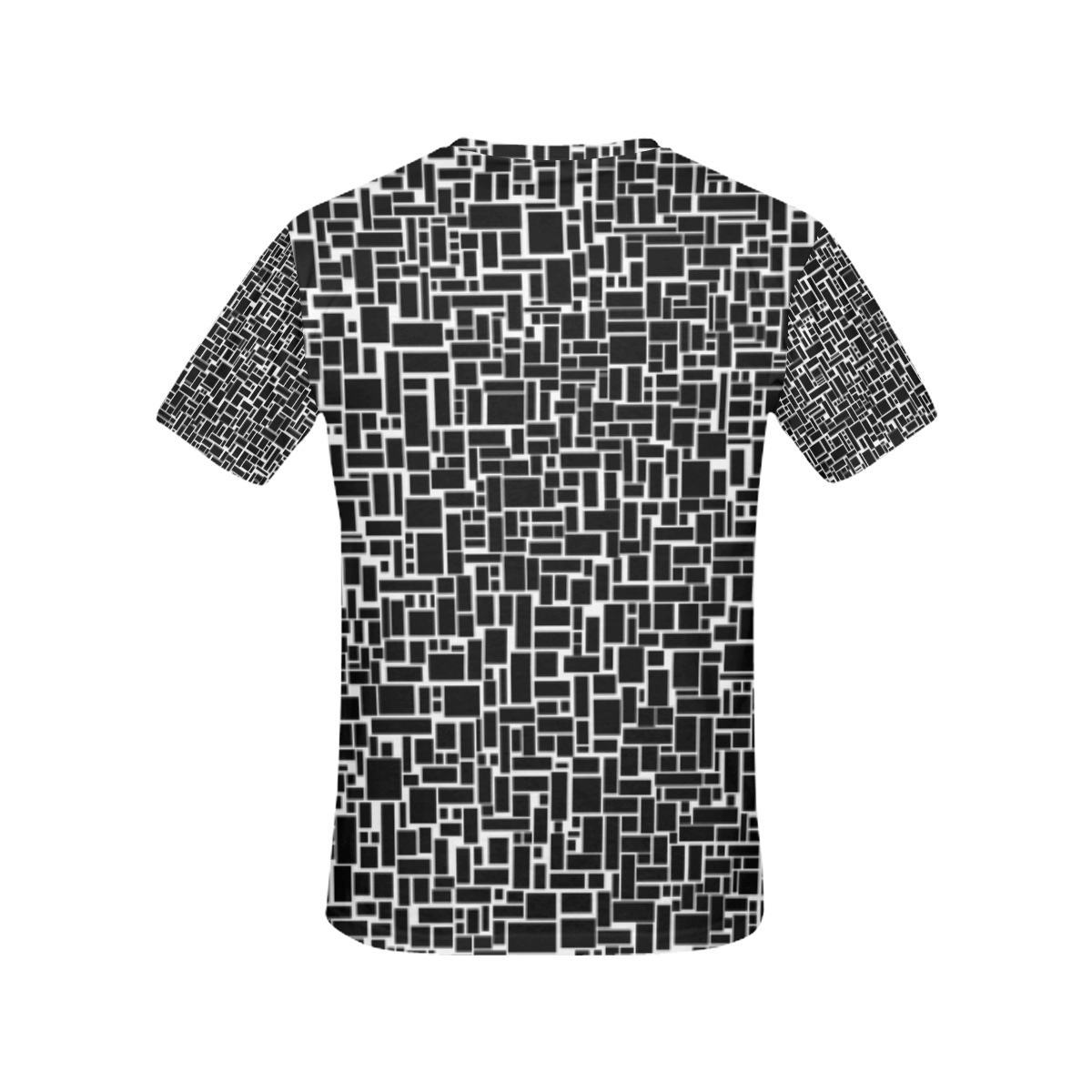 BLACK AND WHITE BOX PATTERN All Over Print T-Shirt for Women (USA Size) (Model T40)