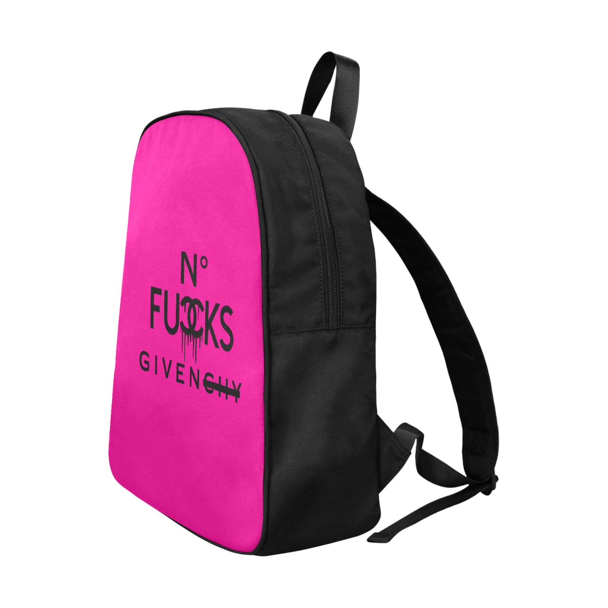 No F Given Pink Fabric School Backpack (Model 1682) (Large)