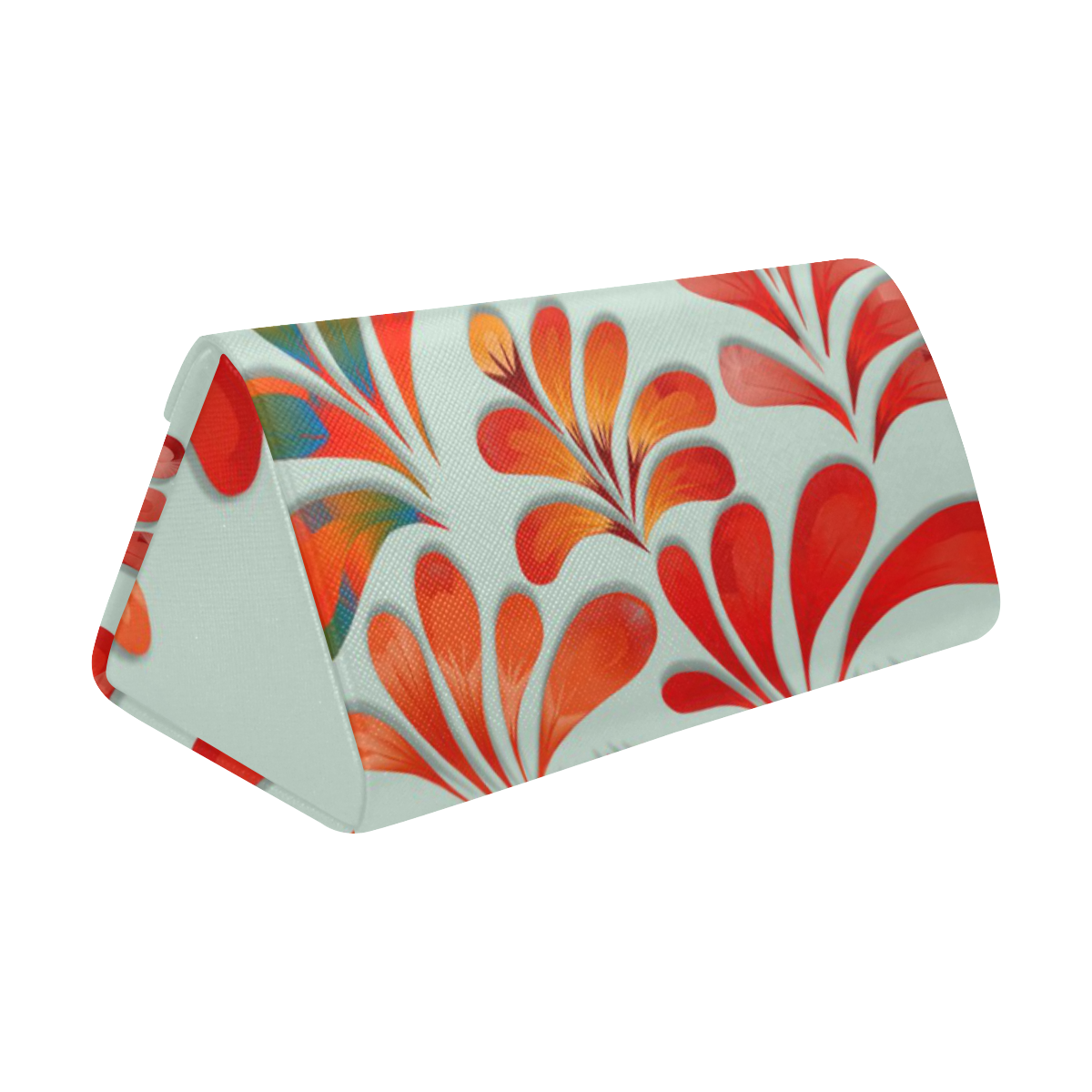 Red Floral Dance Pattern Custom Foldable Glasses Case