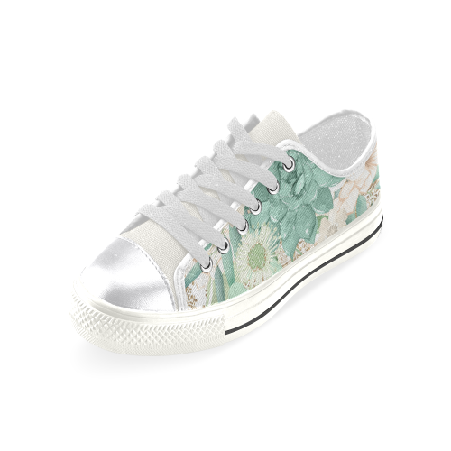 Luxury Greenery Shoes Women's Classic Canvas Shoes (Model 018)