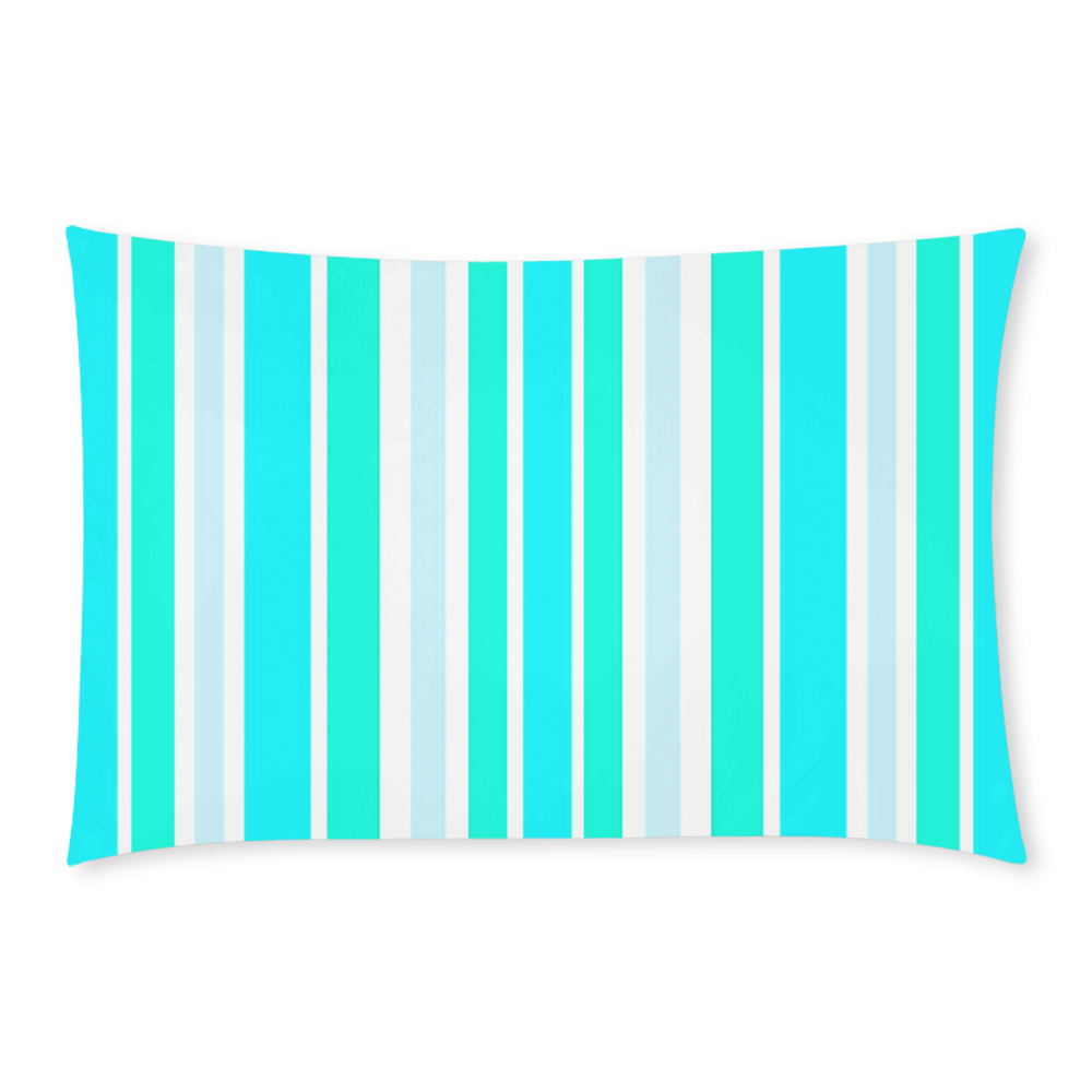 Turquoise Green Stripes 3-Piece Bedding Set