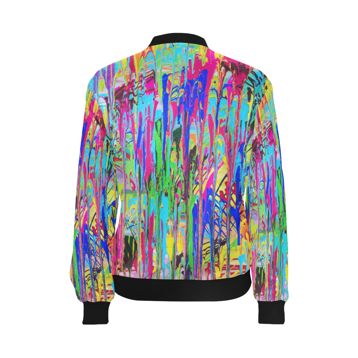 Dripping All Over Print Bomber Jacket for Women (Model H36)