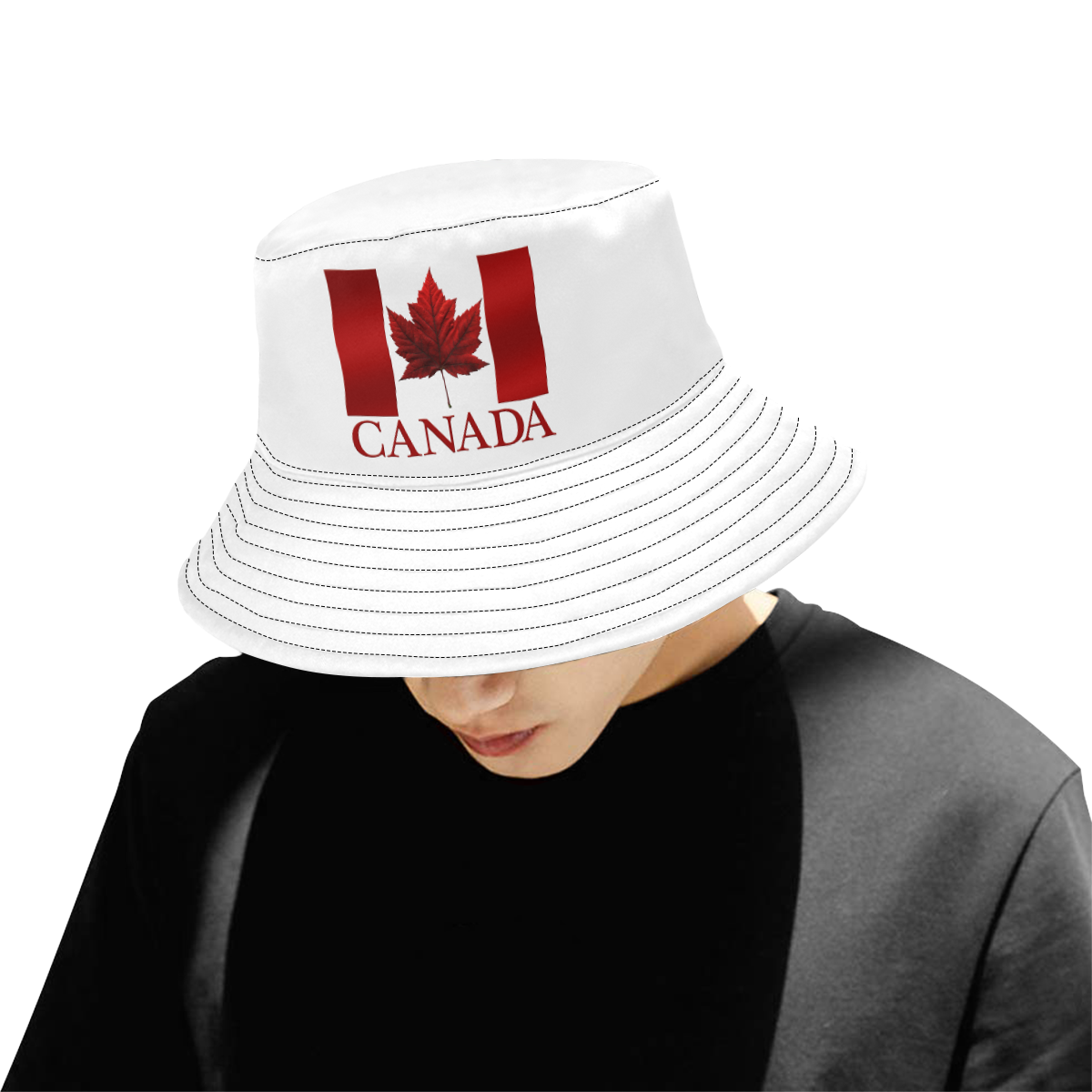 Canada Flag Souvenir Bucket Hats All Over Print Bucket Hat for Men