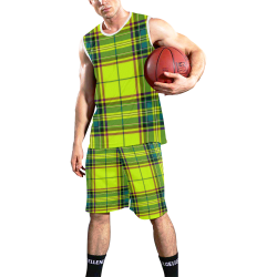 YELLOW TARTAN-4 All Over Print Basketball Uniform