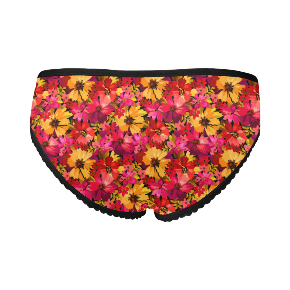 Flower Pattern Women's All Over Print Girl Briefs (Model L14)