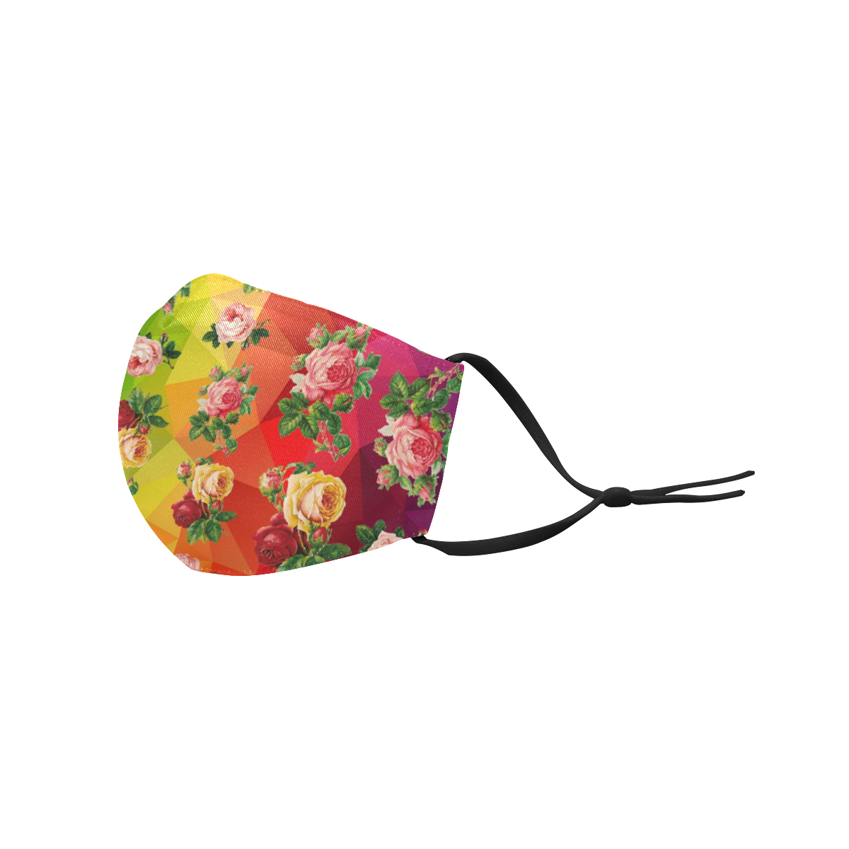 Rainbow Roses 3D Mouth Mask with Drawstring (Pack of 3) (Model M04)