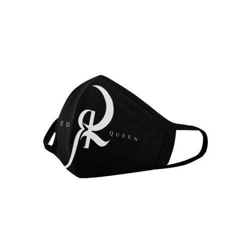 Red Queen White Logo Black Mouth Mask