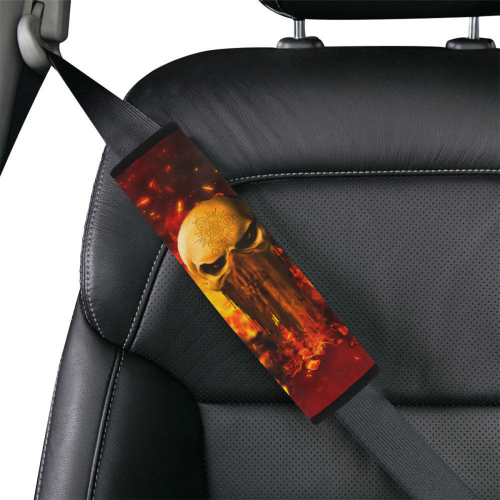 Amazing skull with fire Car Seat Belt Cover 7''x10''