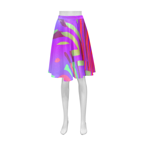 Colorful Tribal Pattern Athena Women's Short Skirt (Model D15)