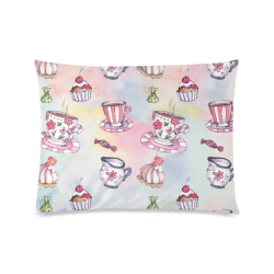 Coffee and sweeets Custom Zippered Pillow Case 20"x26"(Twin Sides)