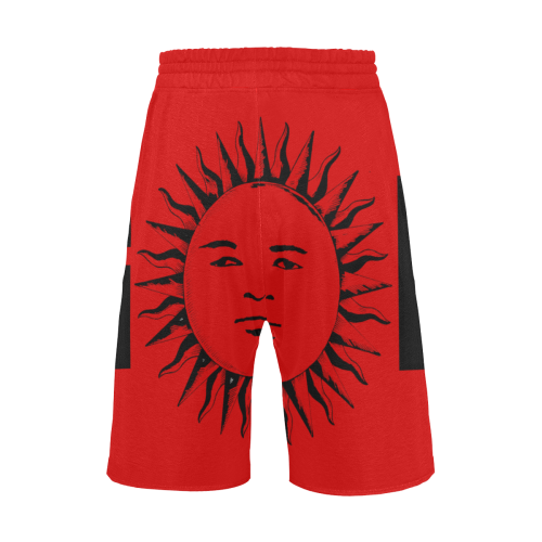 GOD Casual Shorts Red Men's All Over Print Casual Shorts (Model L23)