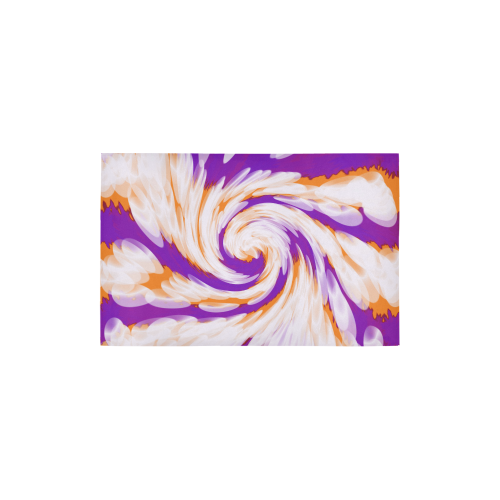 Purple Orange Tie Dye Swirl Abstract Area Rug 2'7"x 1'8‘’