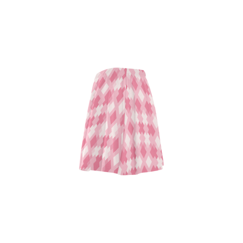 pink pattern Mini Skating Skirt (Model D36)