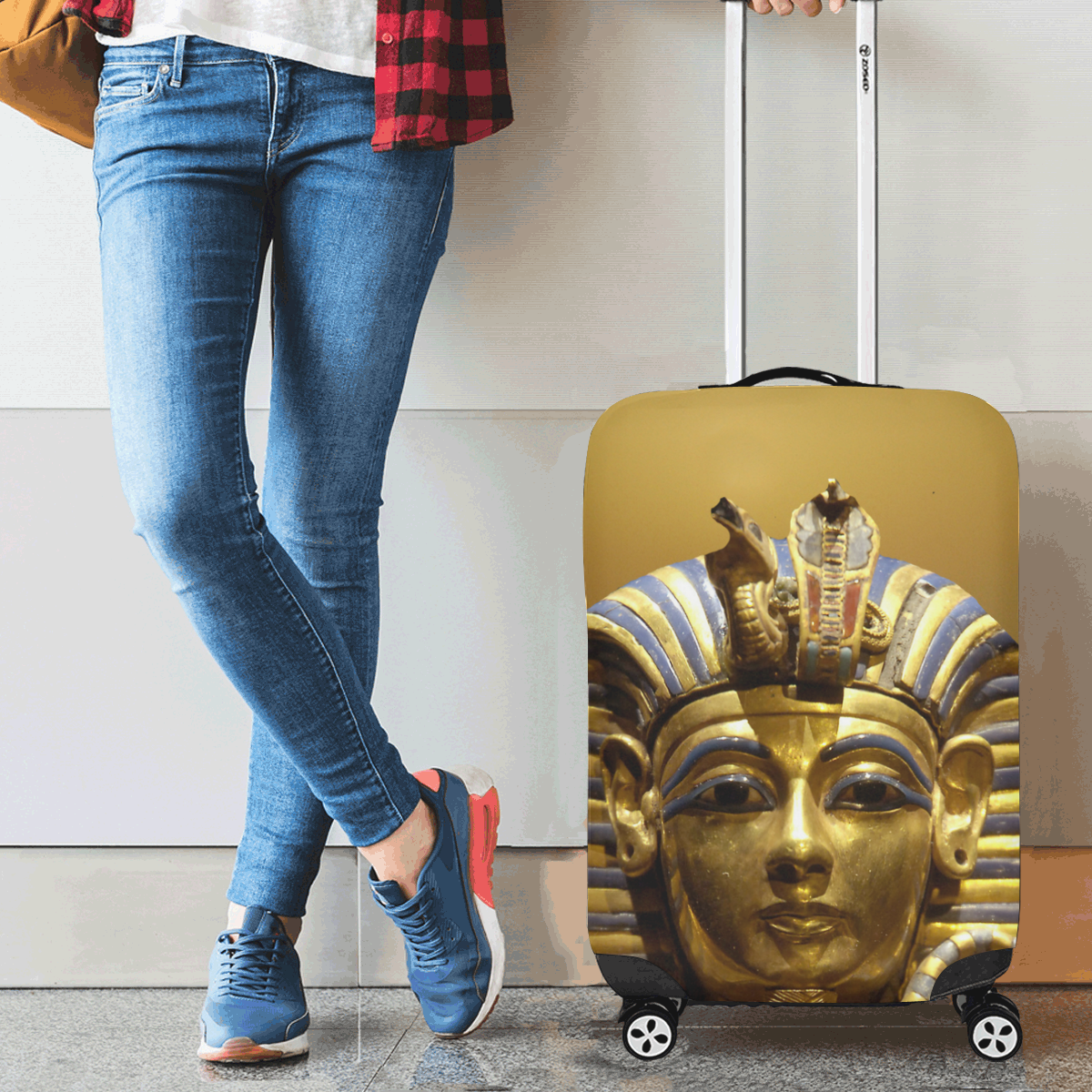 Egypt King Tut Luggage Cover/Small 18"-21"