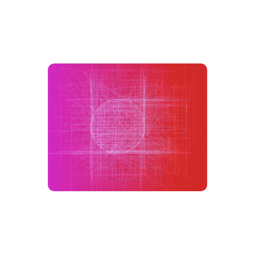 Hot Mess, Red, Pink and Purple Retro Glitch Rectangle Mousepad