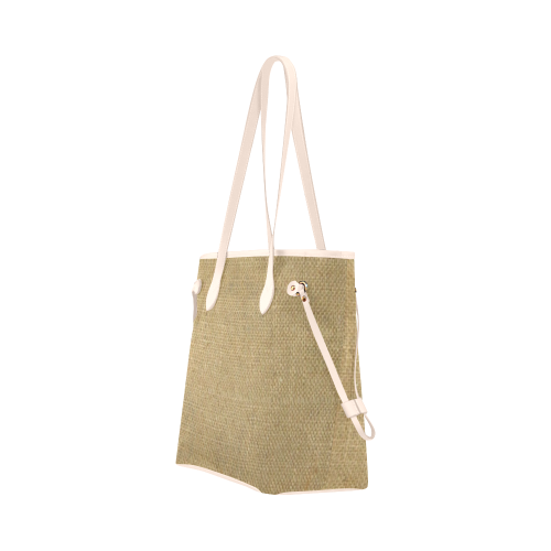 Burlap Coffee Sack in pink Clover Canvas Tote Bag (Model 1661)