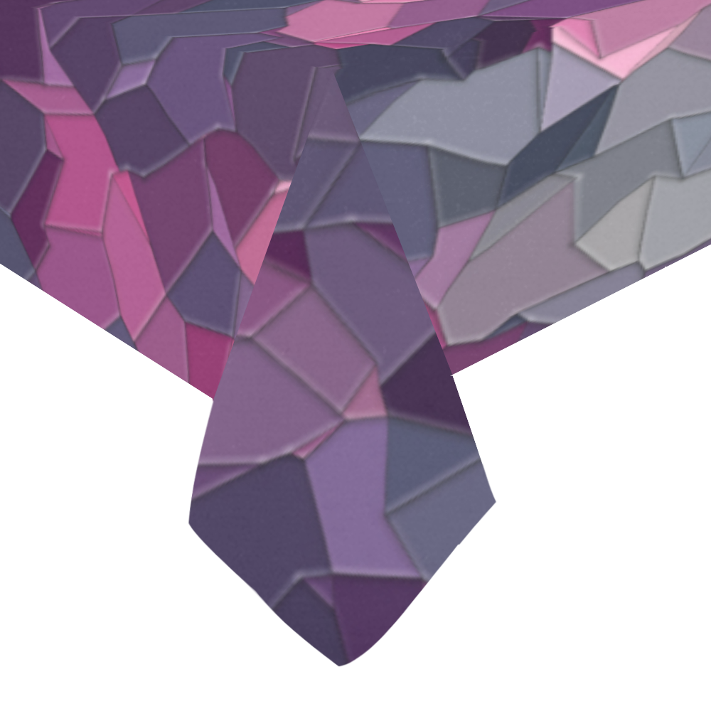 purple pink magenta mosaic #purple Cotton Linen Tablecloth 60" x 90"