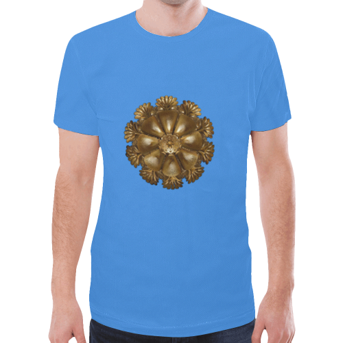 fractal-metal-gold-wheel-rT-shirt New All Over Print T-shirt for Men (Model T45)