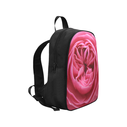 Rose Fleur Macro Fabric School Backpack (Model 1682) (Medium)