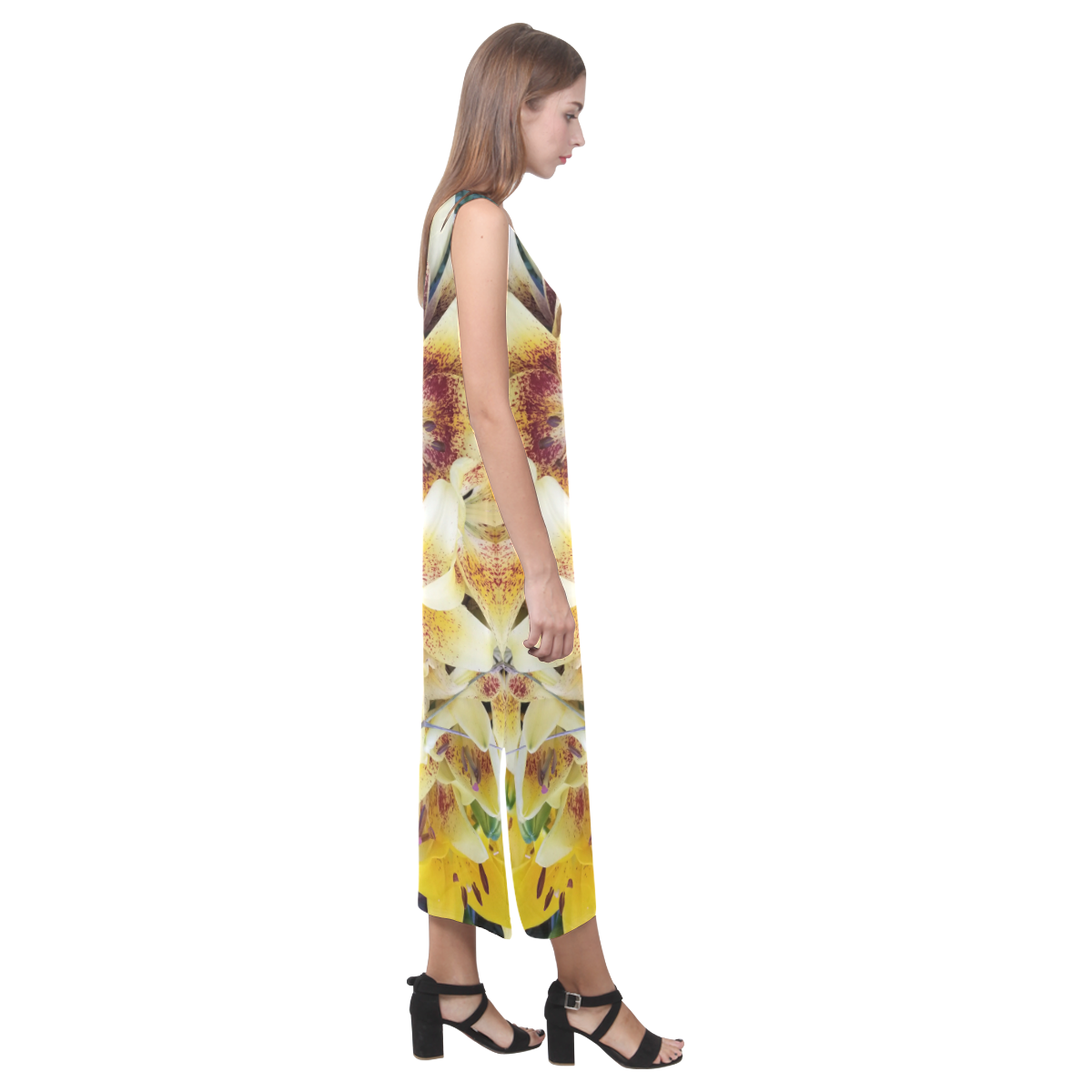 bursting with beauty 1 Phaedra Sleeveless Open Fork Long Dress (Model D08)