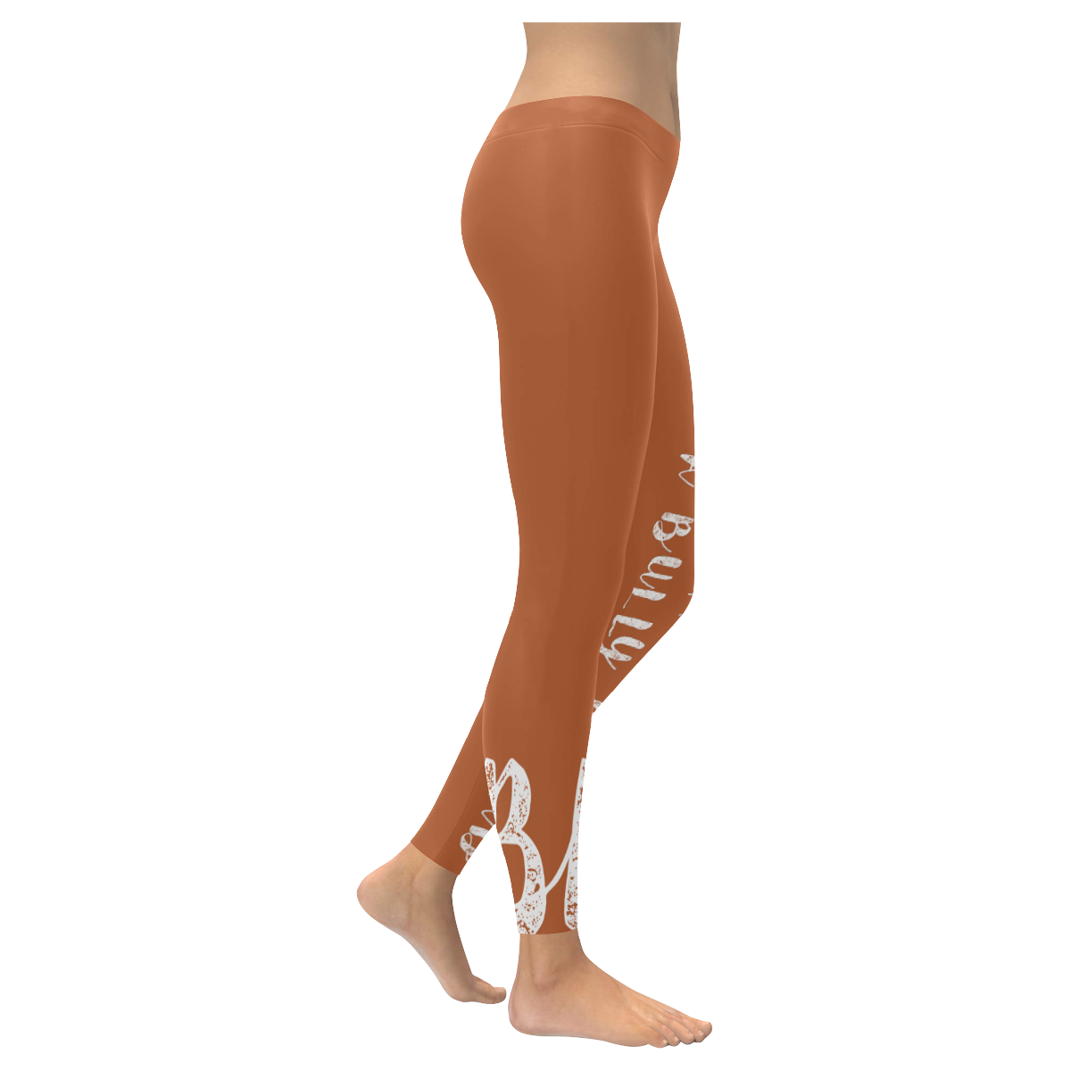 Bully Broad Leggings Rust Women's Low Rise Leggings (Invisible Stitch) (Model L05)