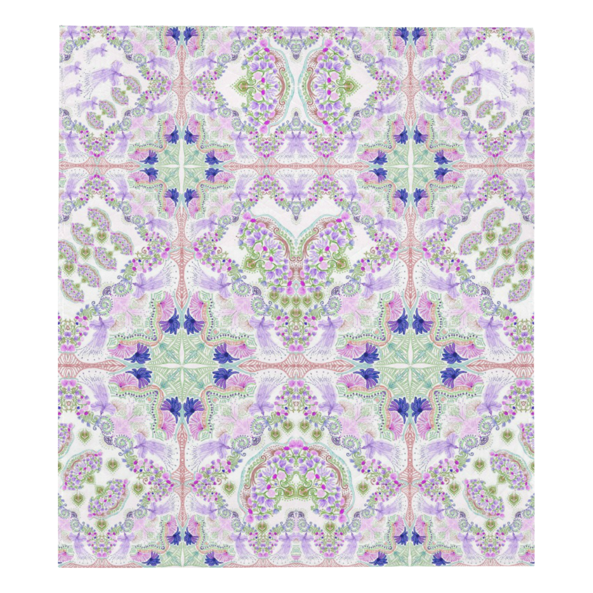 sweet nature- purple Quilt 70"x80"