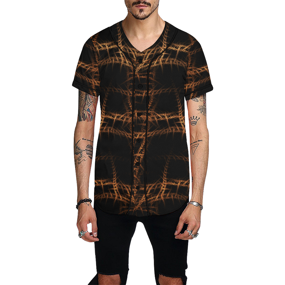 Trapped All Over Print Baseball Jersey for Men (Model T50)