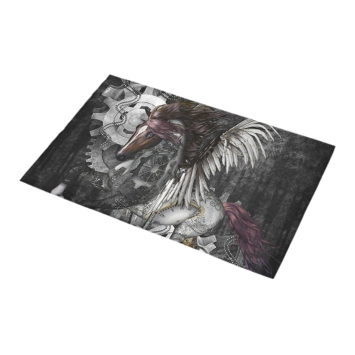 Aweswome steampunk horse with wings Bath Rug 16''x 28''