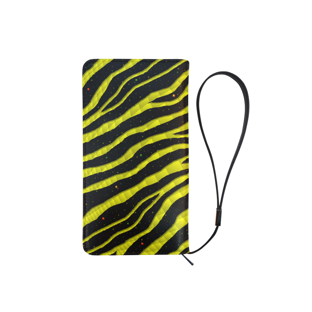 Ripped SpaceTime Stripes - Yellow Men's Clutch Purse （Model 1638）