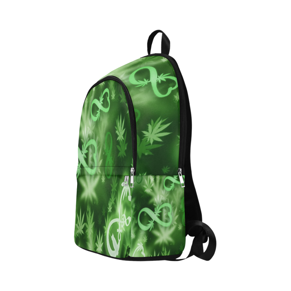 INFINITY GREEN COSMOS Fabric Backpack for Adult (Model 1659)