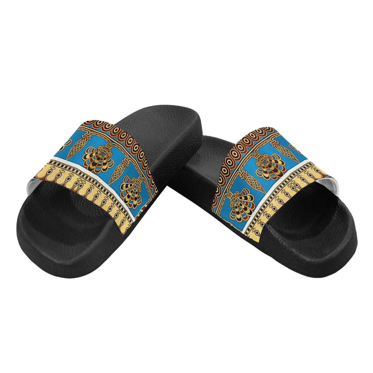 Assyrian Folk Art Women's Slide Sandals (Model 057)