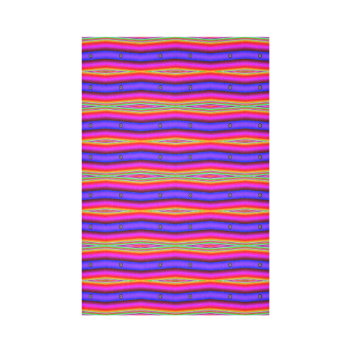 Bright Pink Purple Stripe Abstract Cotton Linen Wall Tapestry 60"x 90"