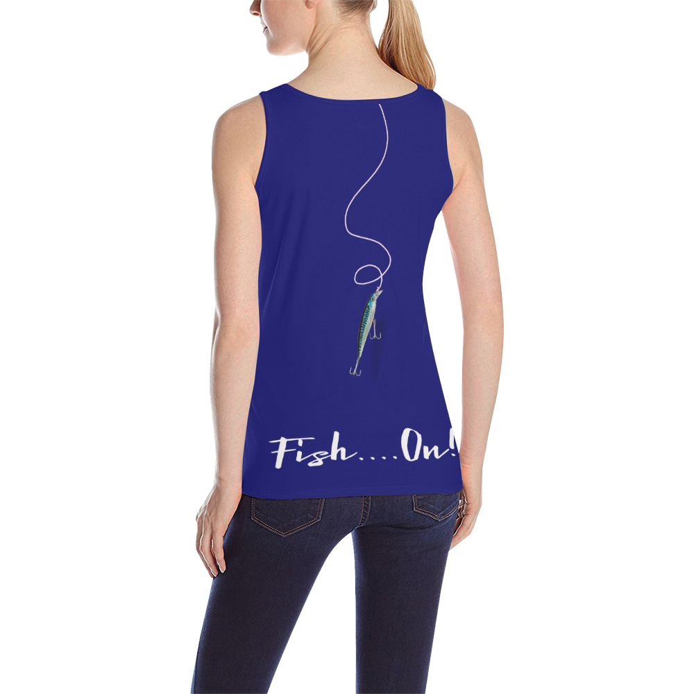 Fish on-deep water All Over Print Tank Top for Women (Model T43)