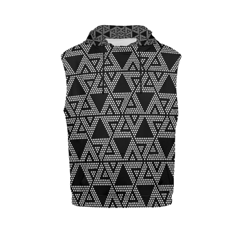 Polka Dots Party All Over Print Sleeveless Hoodie for Men (Model H15)