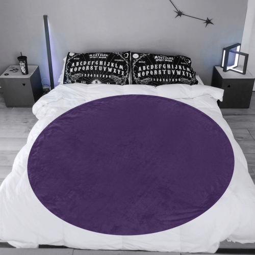 color Russian violet Circular Ultra-Soft Micro Fleece Blanket 60"