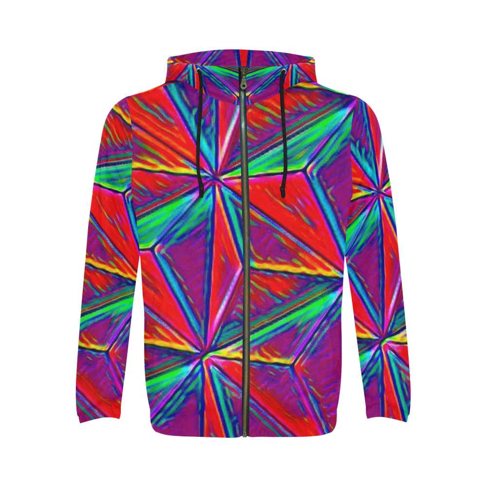 Vivid Life 1A by JamColors All Over Print Full Zip Hoodie for Men (Model H14)