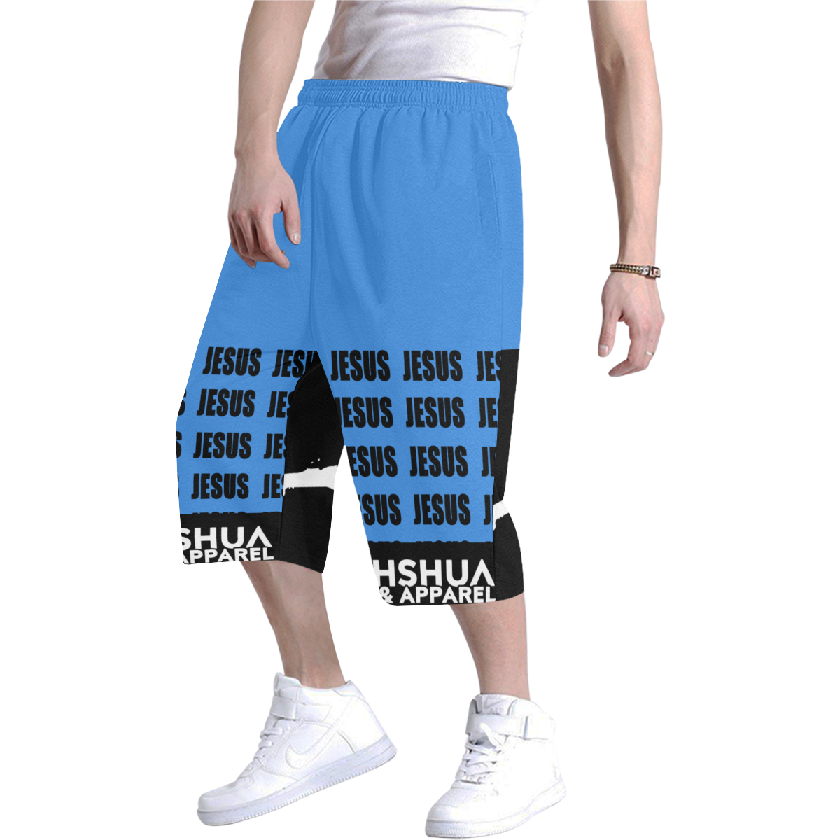 Blue Men's All Over Print Baggy Shorts (Model L37)