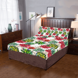 Vibrant Succulent Cactus Pattern 3-Piece Bedding Set