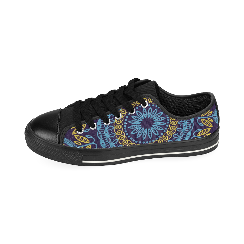MANDALA PLANETS ALIGN Low Top Canvas Shoes for Kid (Model 018)