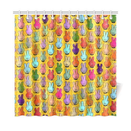 Hands Pattern by K.Merske Shower Curtain 72"x72"
