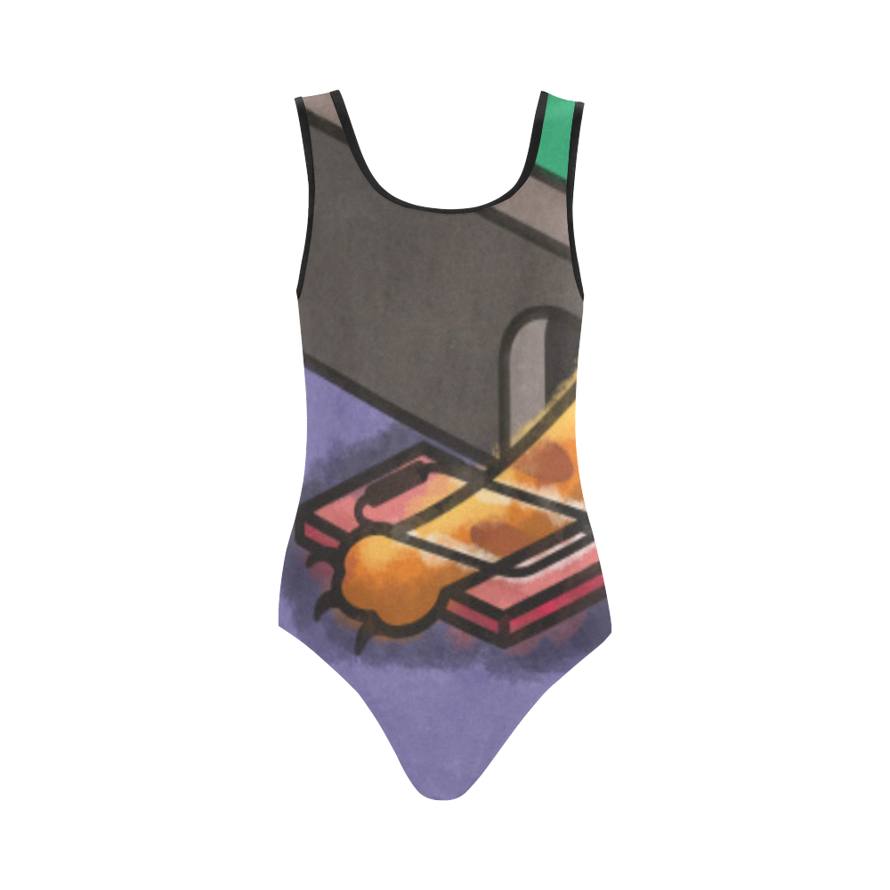 Dumb Cat Vest One Piece Swimsuit (Model S04)