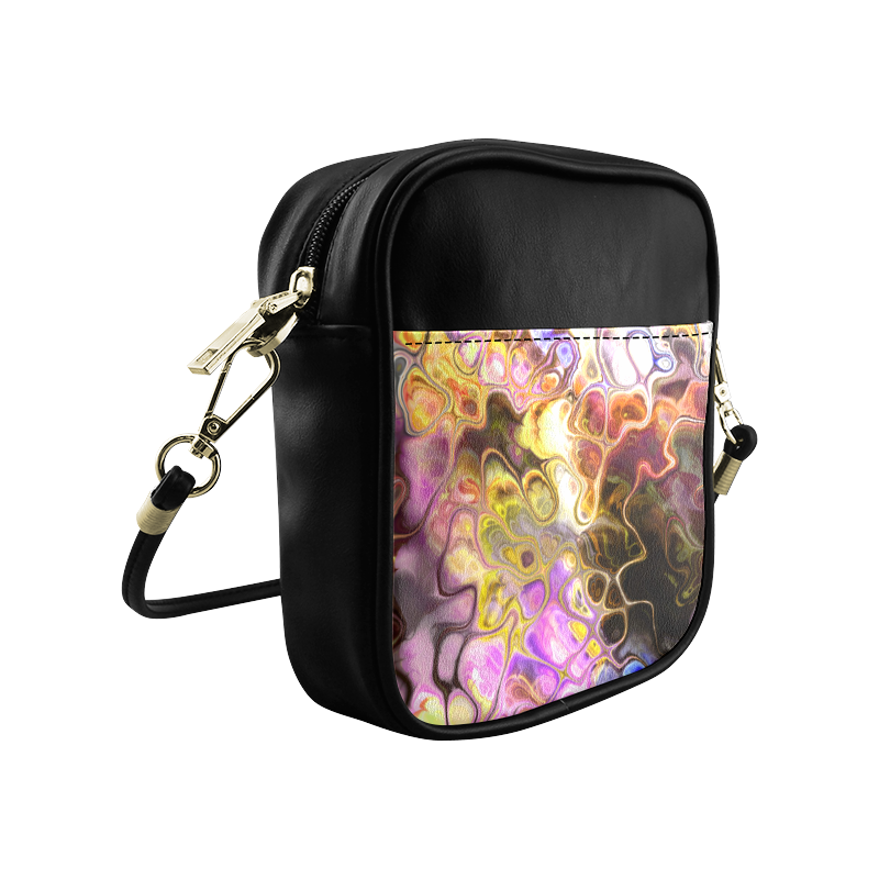 Colorful Marble Design Sling Bag (Model 1627)