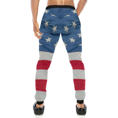 american flag-page001 Men's All Over Print Sweatpants (Model L11)