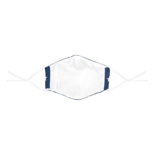 Navy Red White Stars 3D Mouth Mask with Drawstring (60 Filters Included) (Model M04) (Non-medical Products)