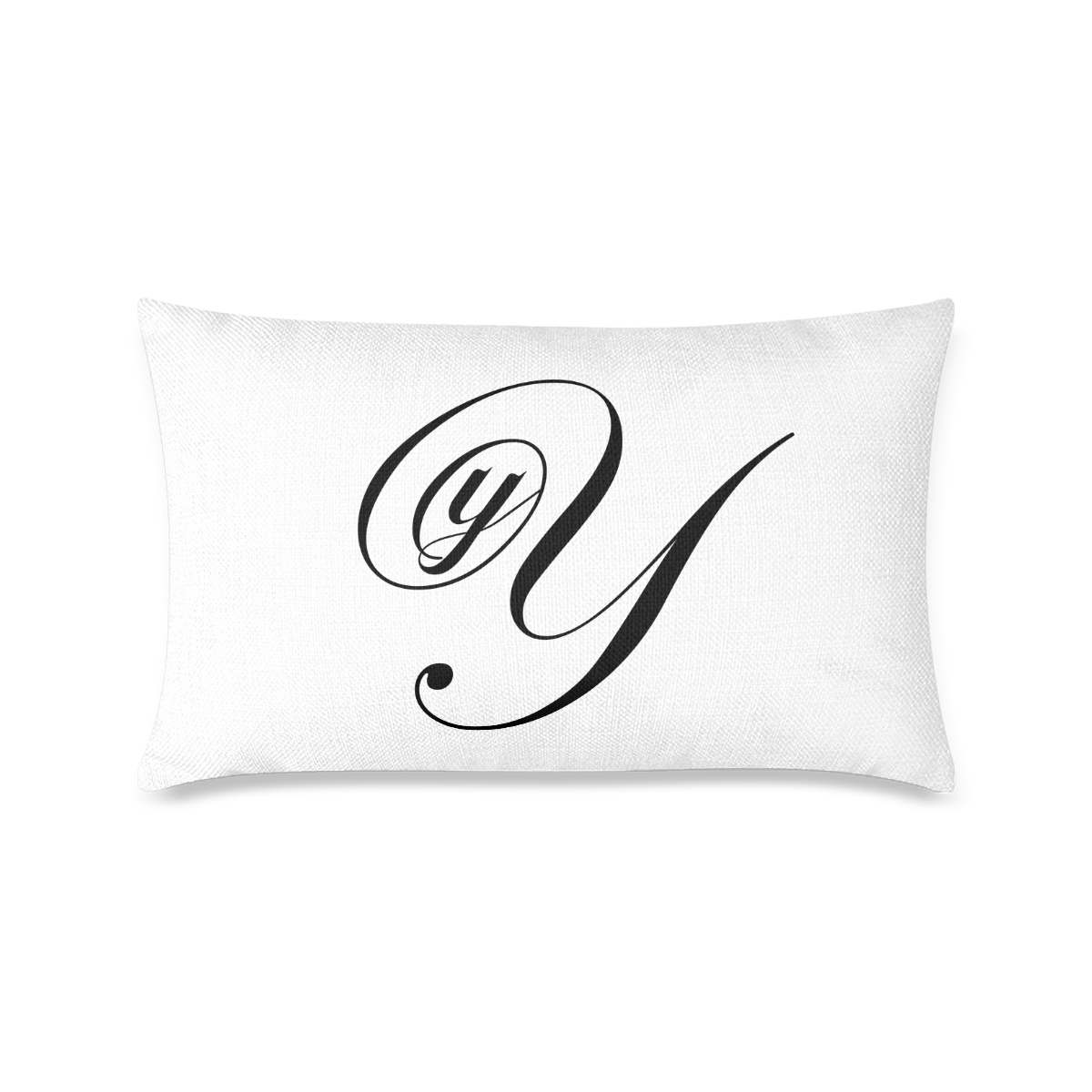 Alphabet Y by Jera Nour Custom Zippered Pillow Case 16"x24"(One Side Printing)