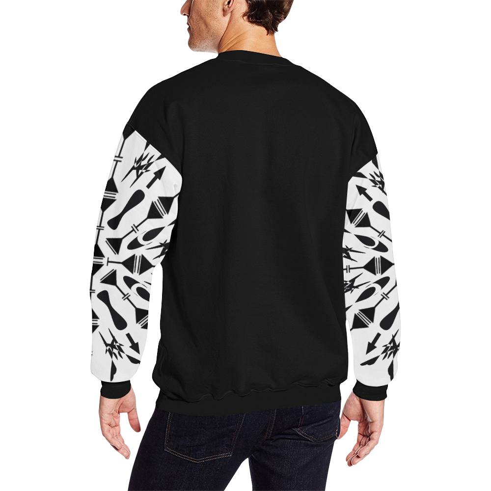 random All Over Print Crewneck Sweatshirt for Men (Model H18)