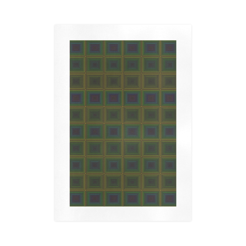 Violet green multicolored multiple squares Art Print 16‘’x23‘’