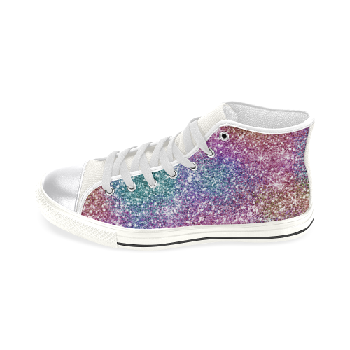 white mommy unicorn Women's Classic High Top Canvas Shoes (Model 017)