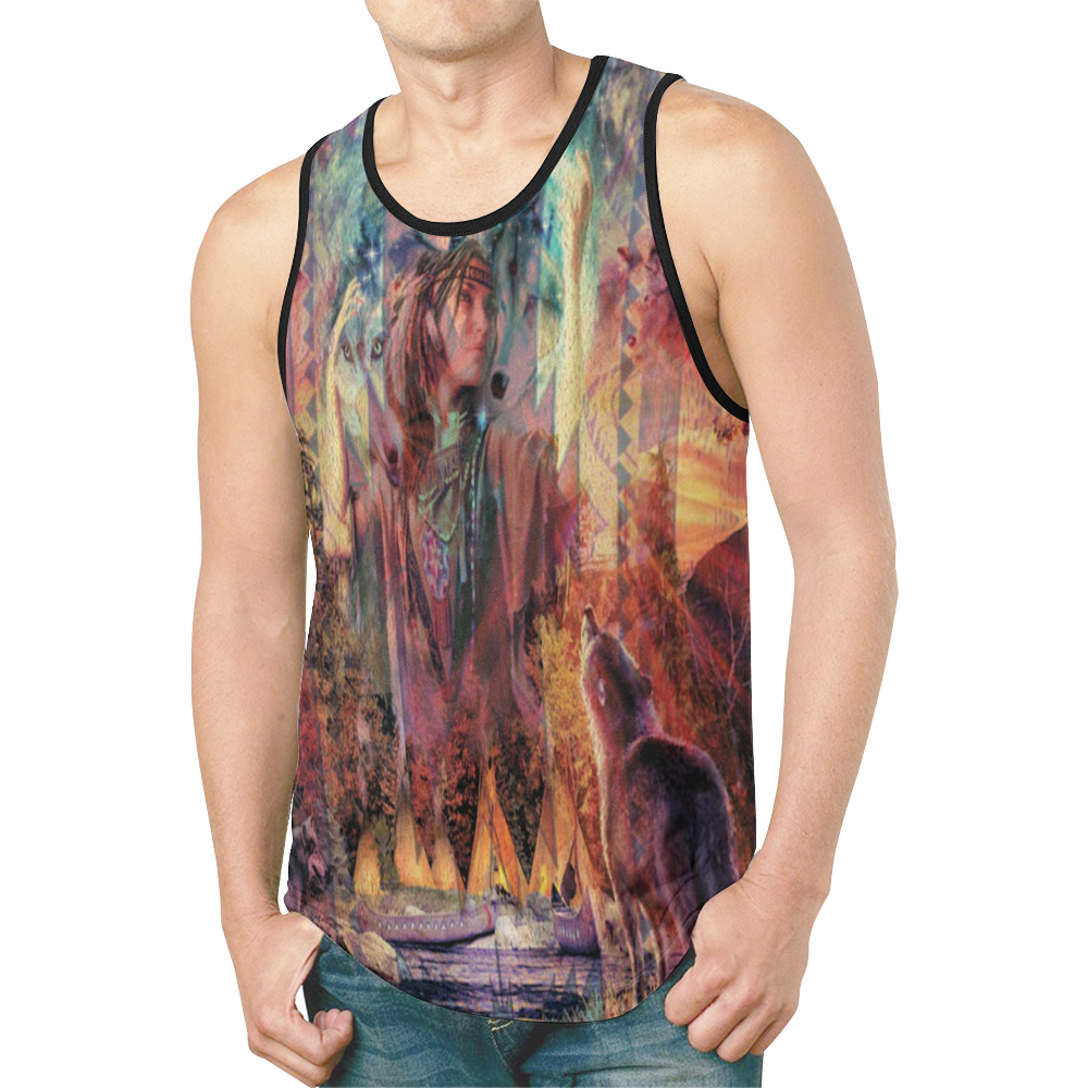 Native American Life by TheONE Savior @ IMpossABLE Endeavors New All Over Print Tank Top for Men (Model T46)