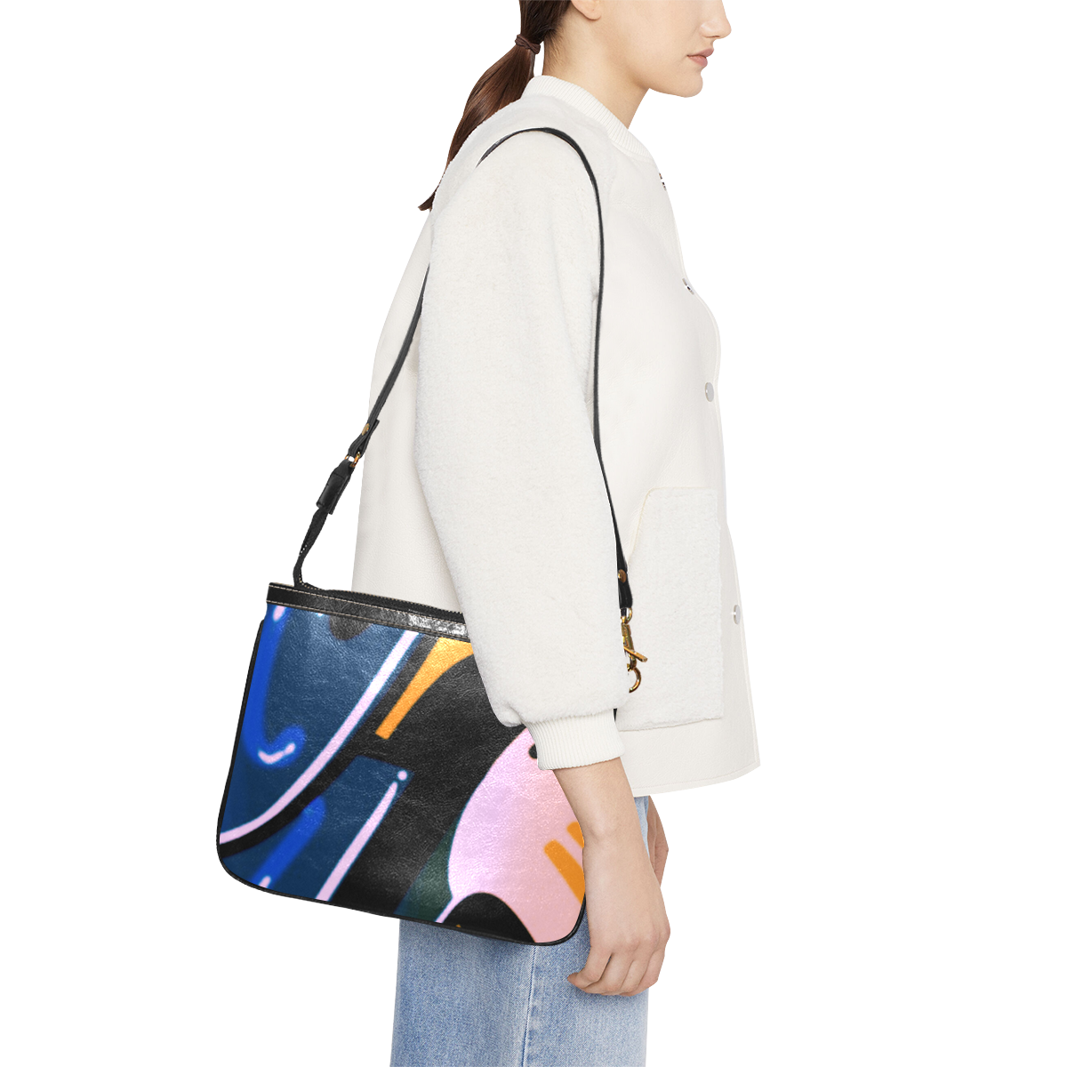 Graphic Pop Art v2 Small Shoulder Bag (Model 1710)